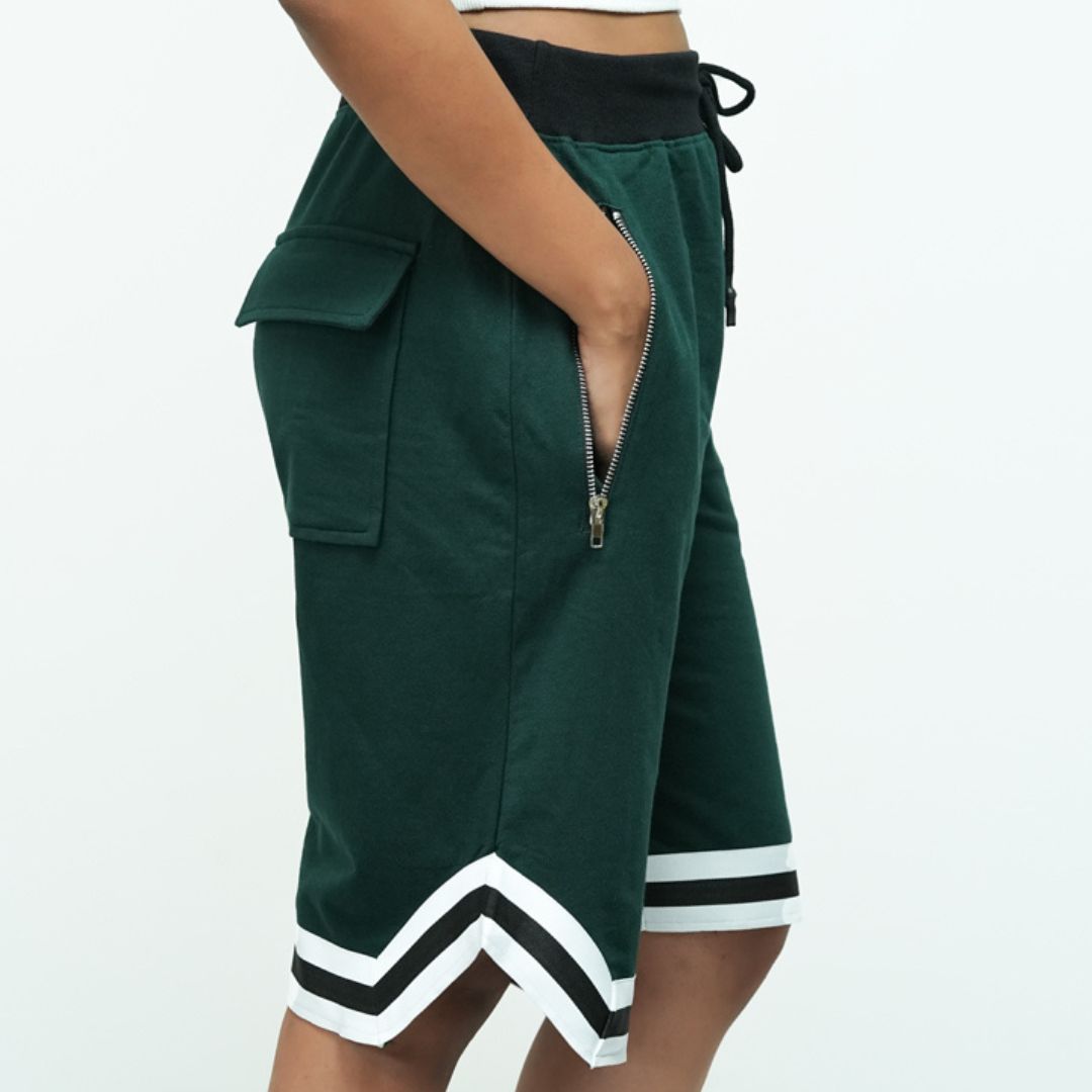 Green Basketball Shorts - Premium Cotton