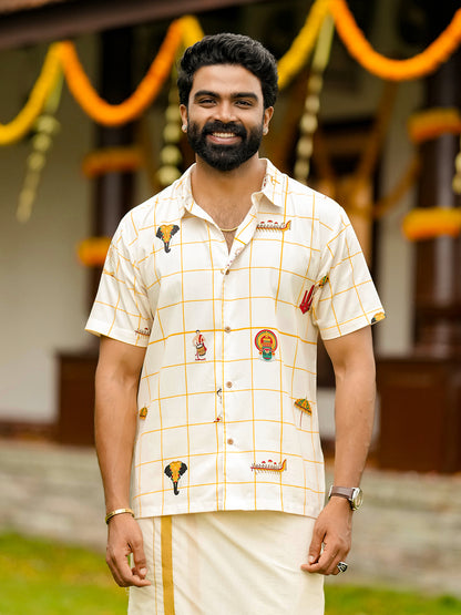 Kerala Icons Shirt and Mundu Box Combo