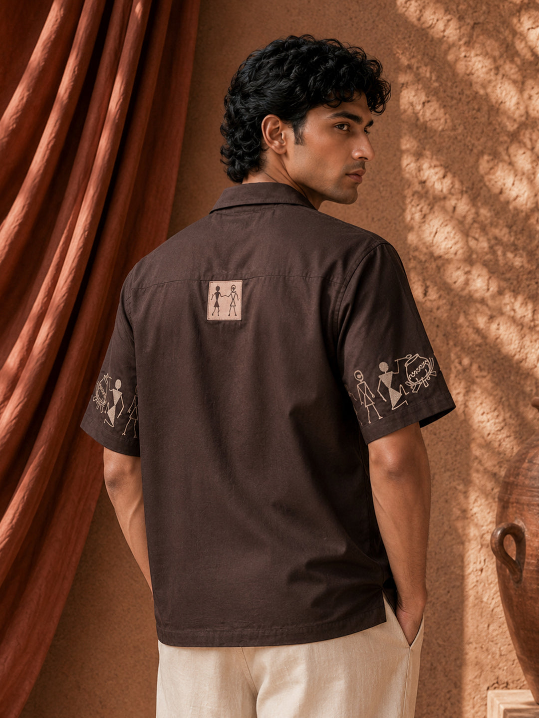 Cosmic Visitors Warli Embroidered