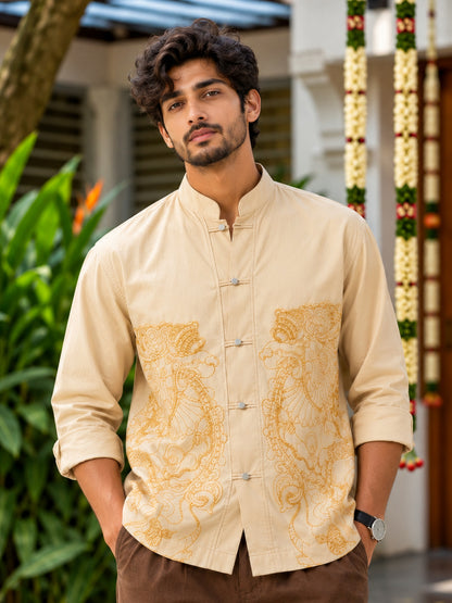 Simha Yali Embroidered