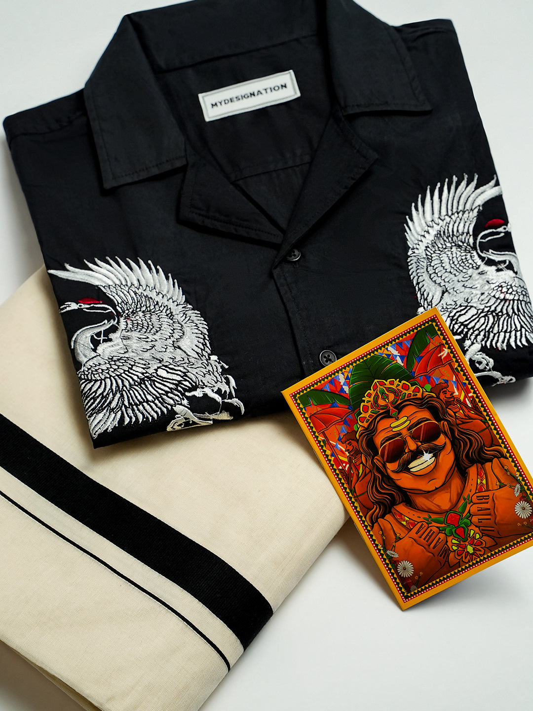 Crane Embroidered Combo