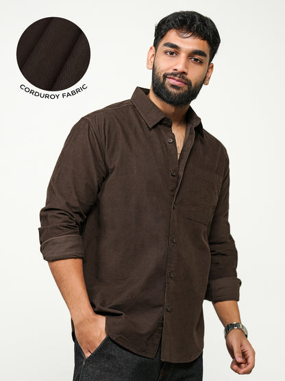 Corduroy Shirt: Brown