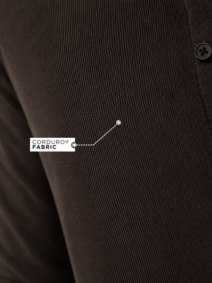 Corduroy Shirt: Brown