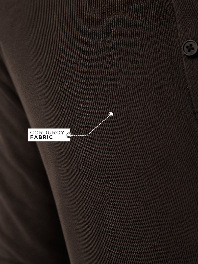 Corduroy Shirt: Brown