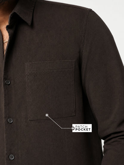 Corduroy Shirt: Brown