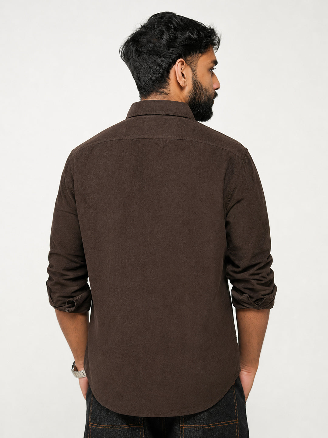 Corduroy Shirt: Brown