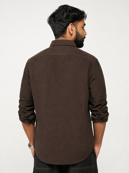 Corduroy Shirt: Brown