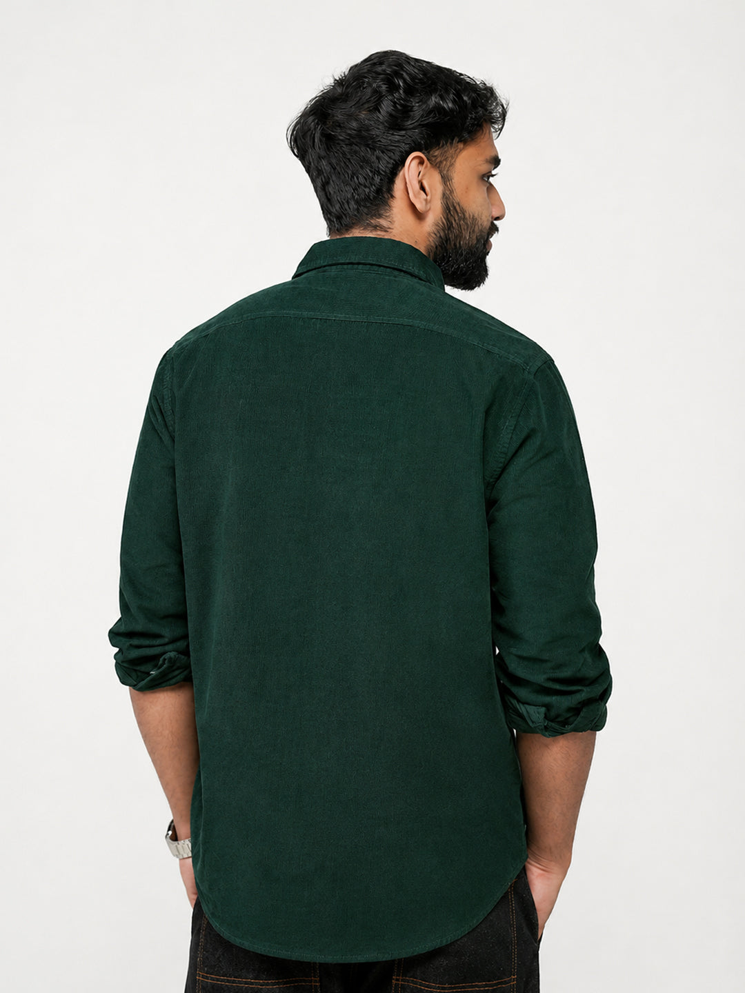 Corduroy Shirt: Evergreen