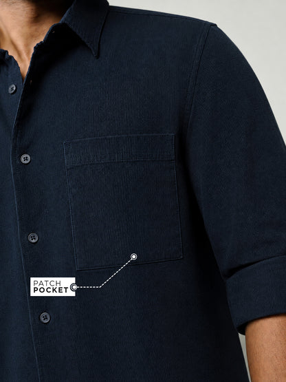 Corduroy Shirt: Navy