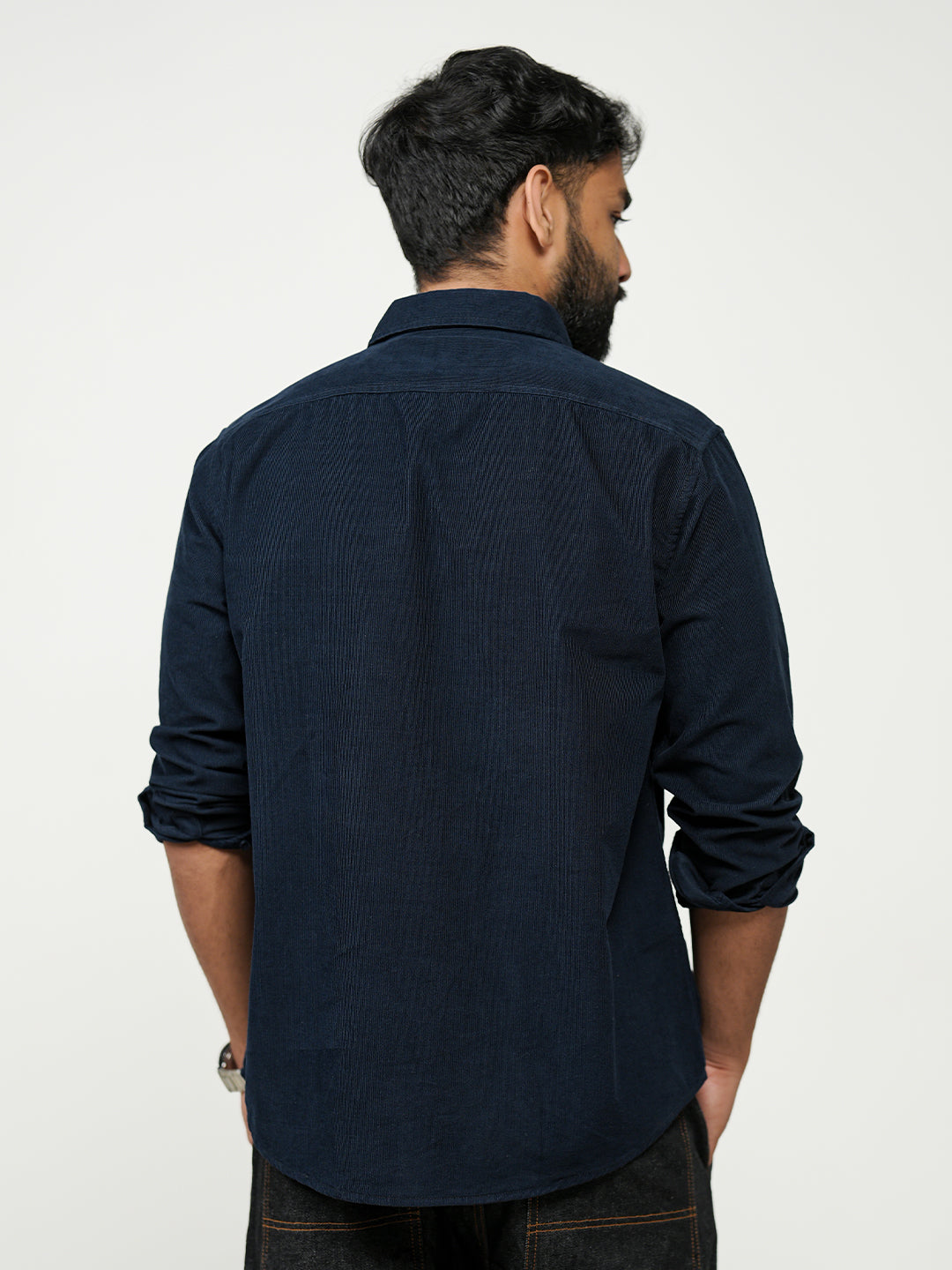 Corduroy Shirt: Navy