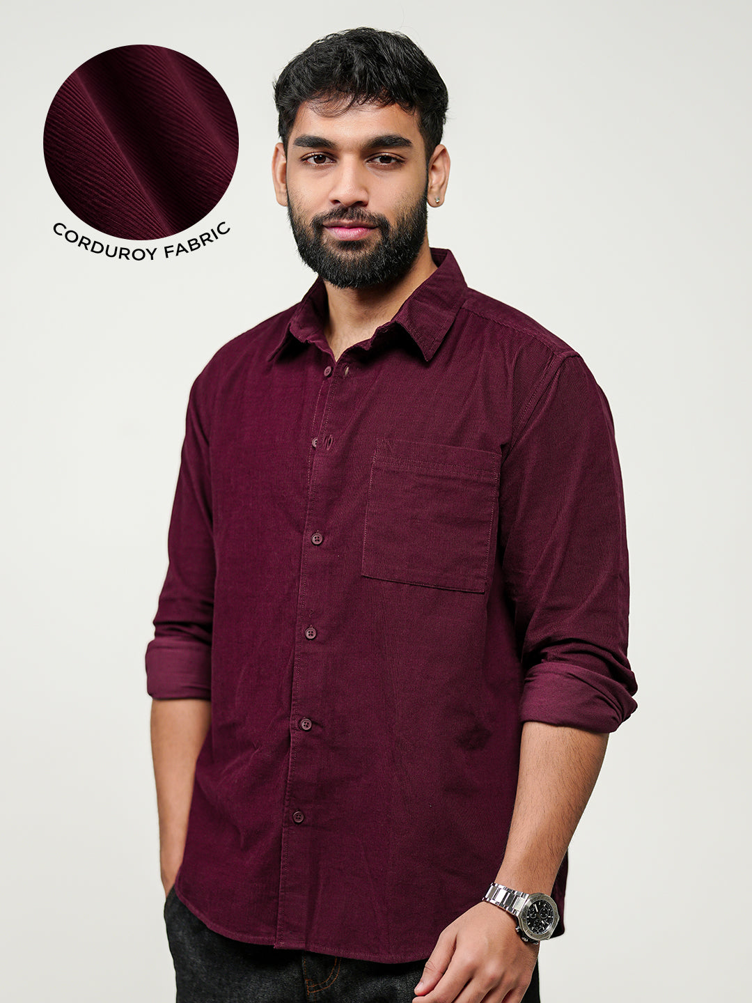 Corduroy Shirt: Wine