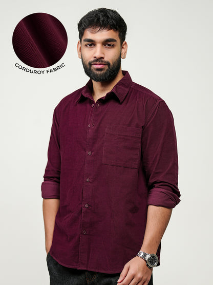 Corduroy Shirt: Wine