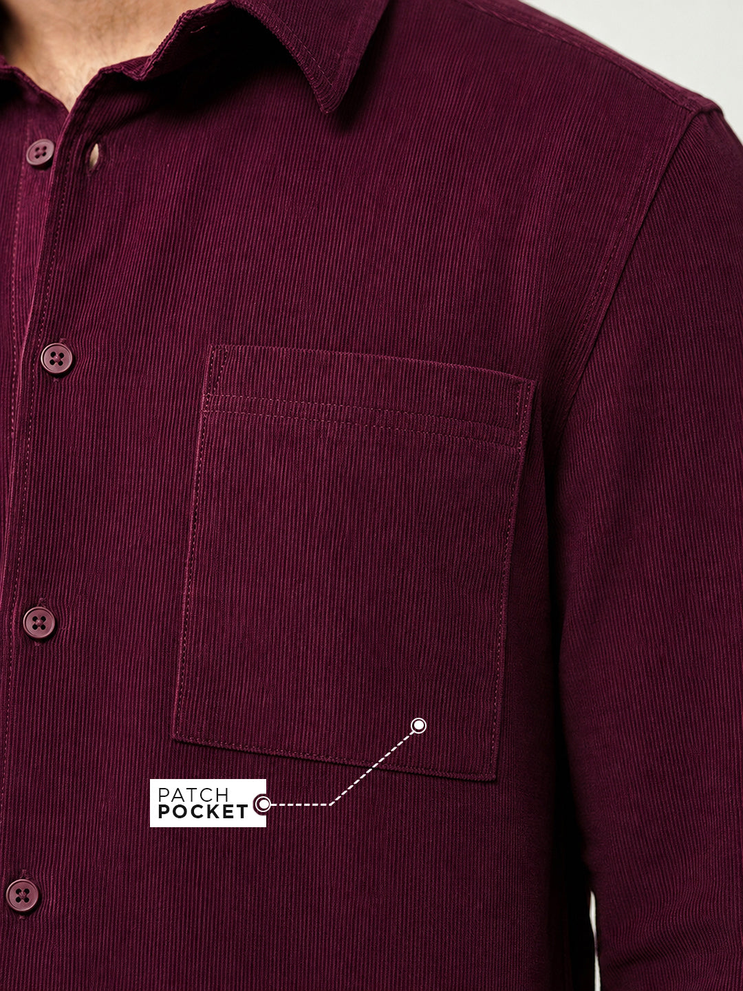 Corduroy Shirt: Wine