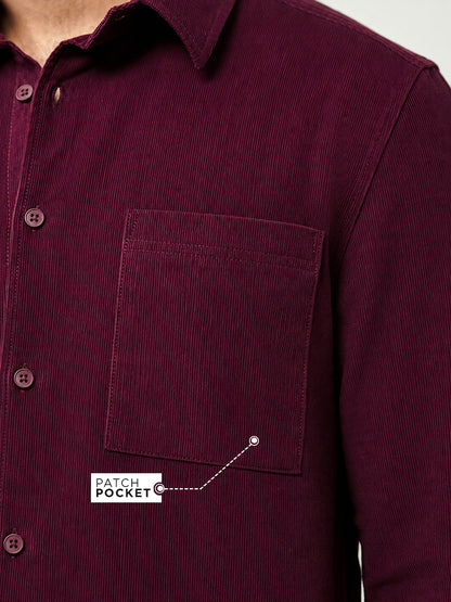 Corduroy Shirt: Wine