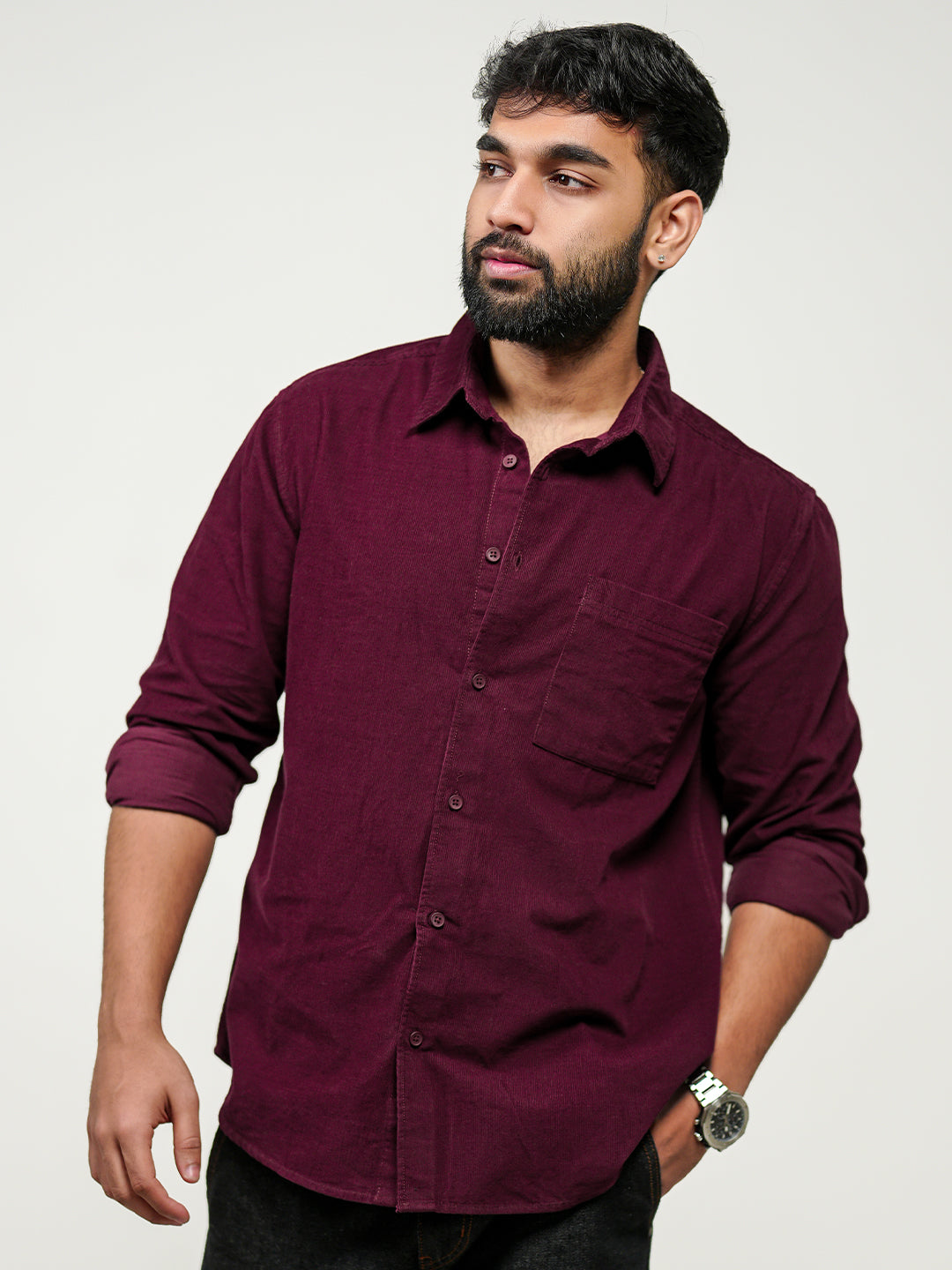 Corduroy Shirt: Wine