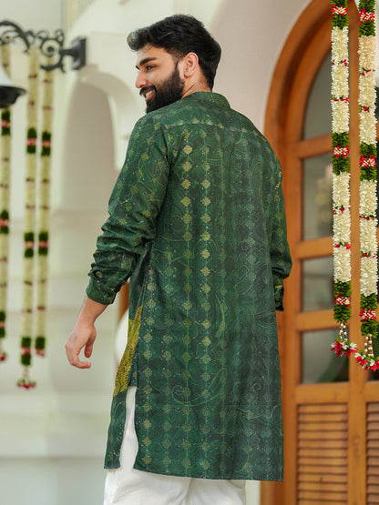 Emerald Paisley Tiger Kurta