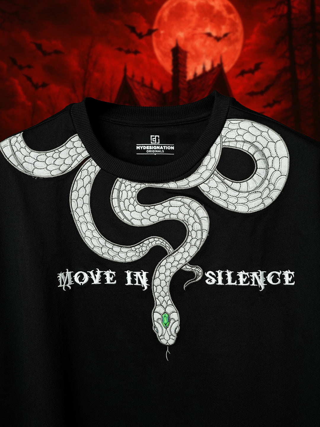 Snake Embroidered