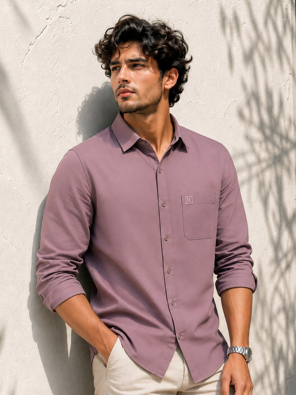Mauve Bamboo Full Sleeve Shirt
