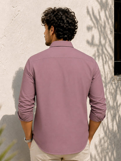 Mauve Bamboo Full Sleeve Shirt