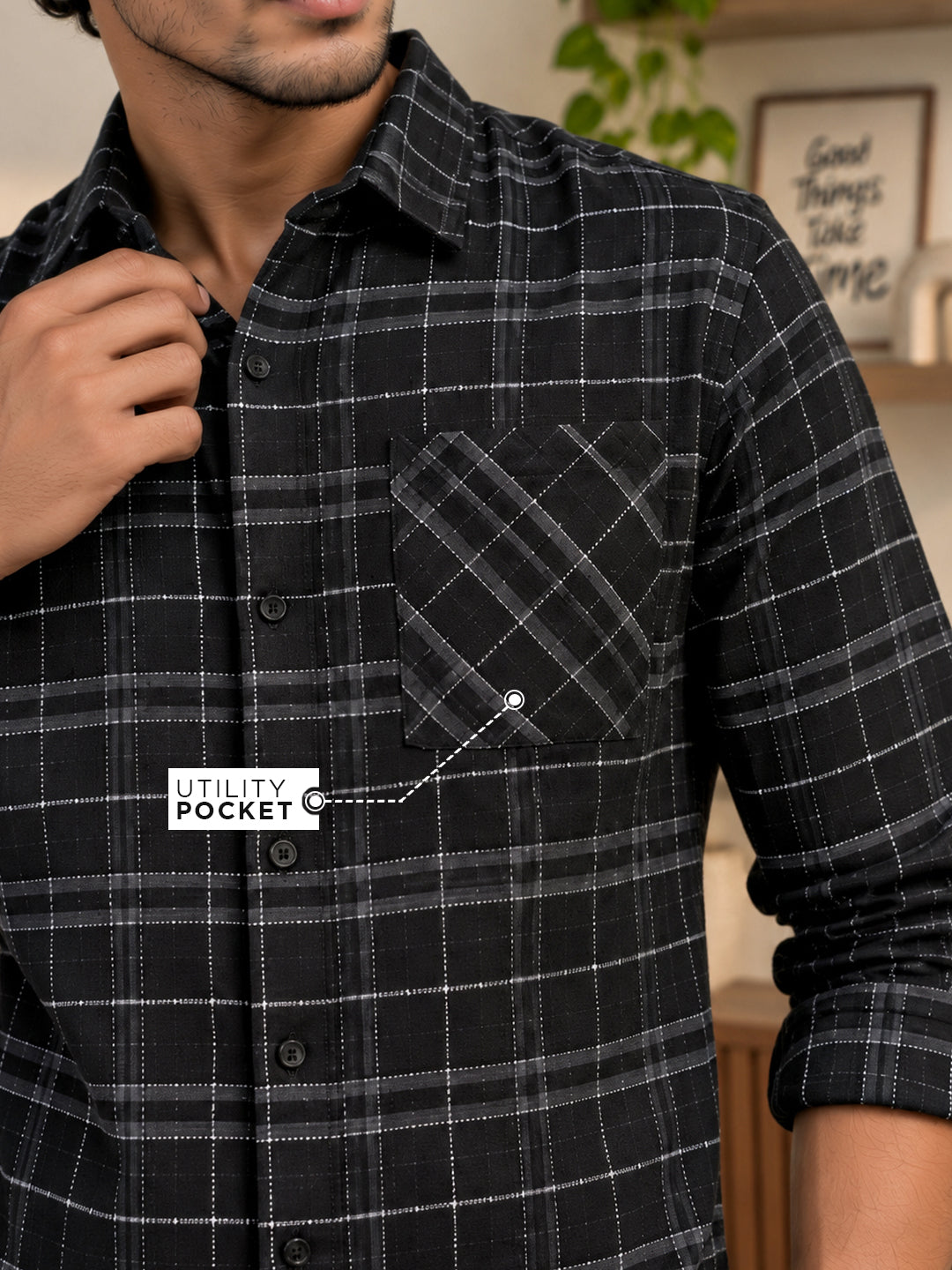 Plaid: Midnight Ivory