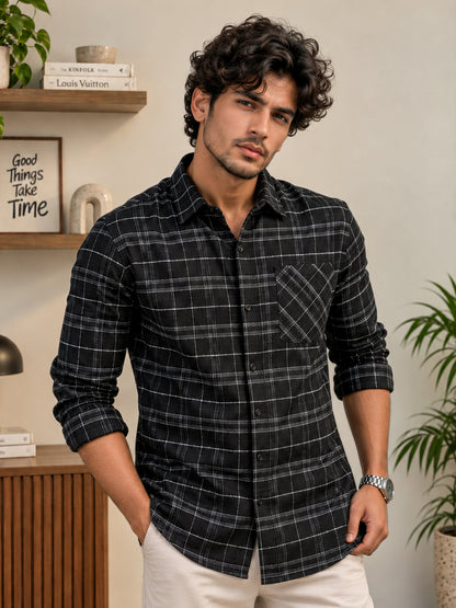 Plaid: Midnight Ivory