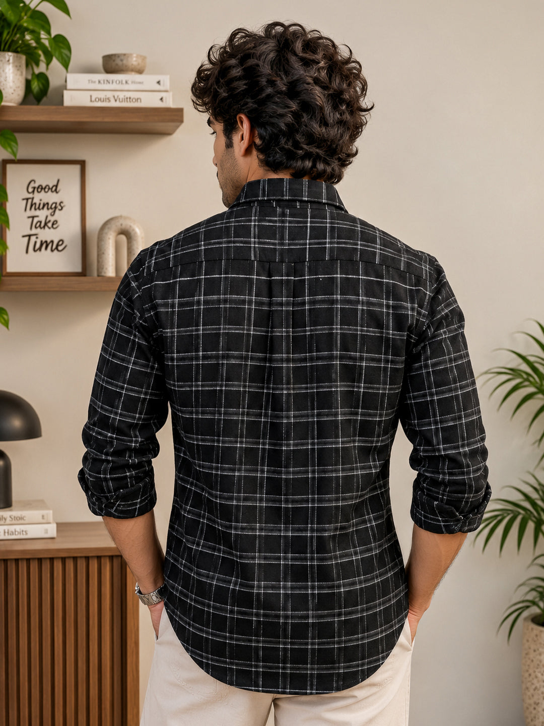 Plaid: Midnight Ivory