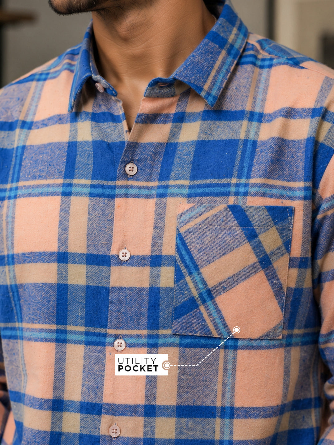 Plaid: Orange Turquoise