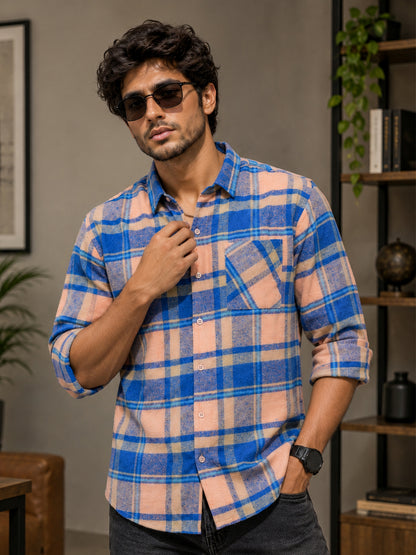 Plaid: Orange Turquoise