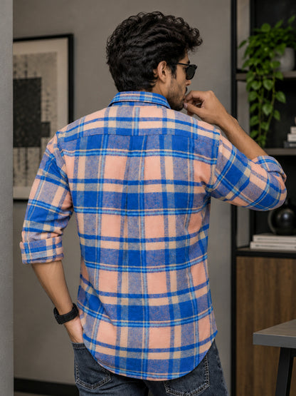 Plaid: Orange Turquoise