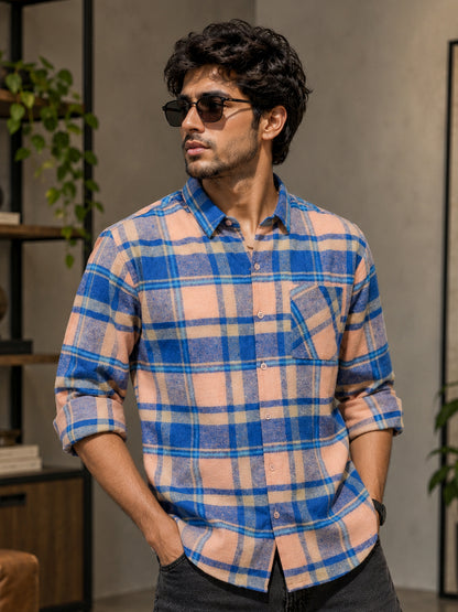 Plaid: Orange Turquoise