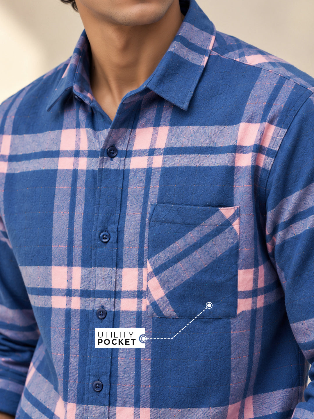 Plaid: Turquoise Peach