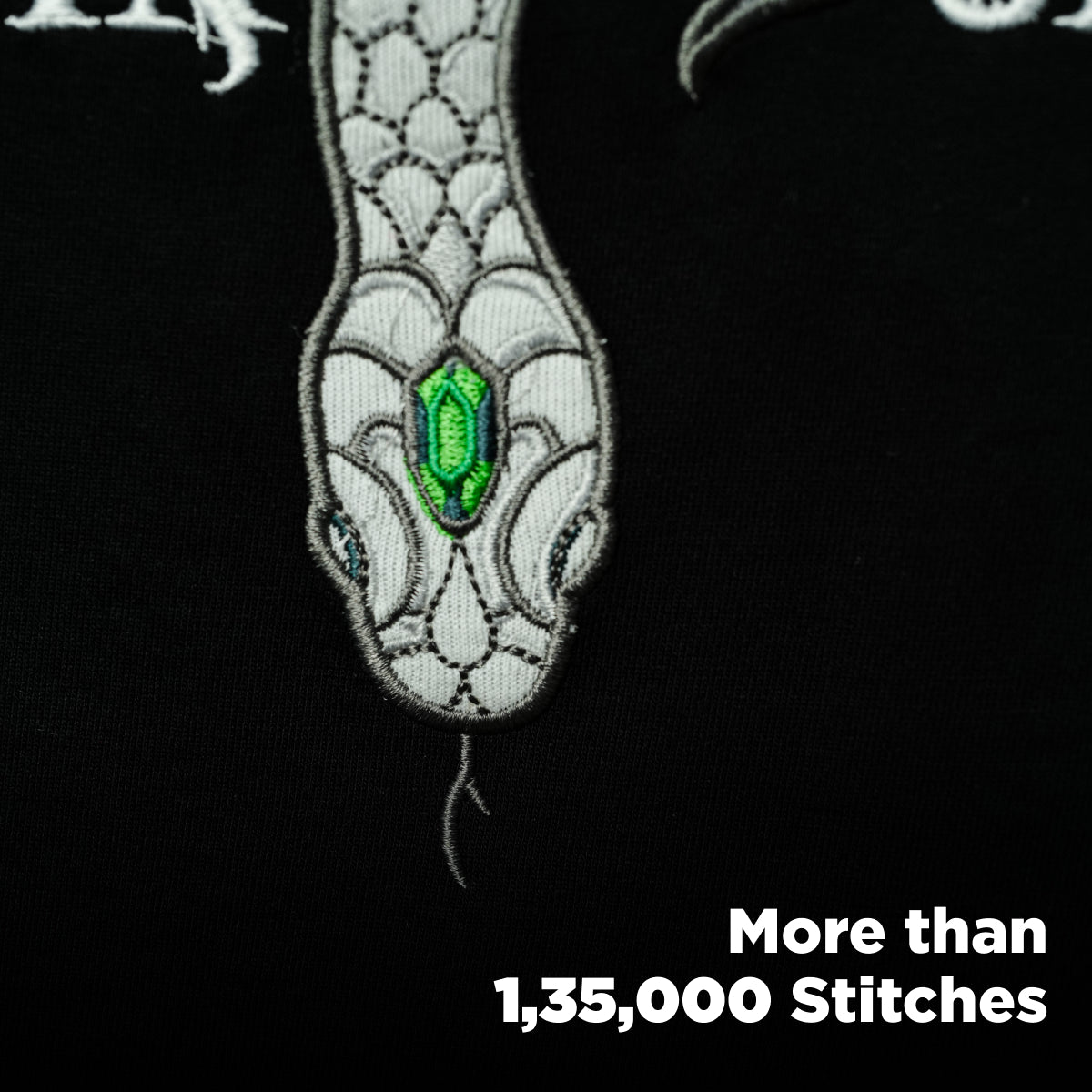 Snake Embroidered Oversized Tshirt | Premium Cotton