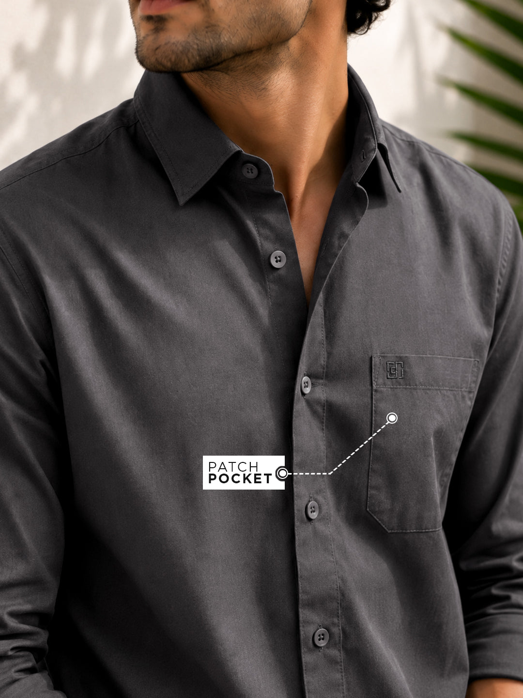 Stone Grey Bamboo Full Sleeve Shirt