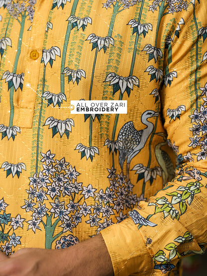 Yellow Floral Kurta