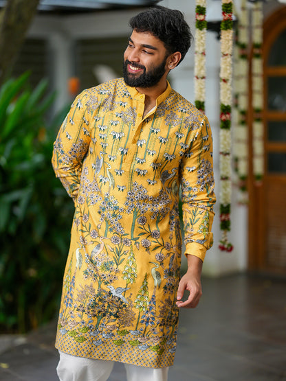 Yellow Floral Kurta