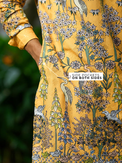 Yellow Floral Kurta