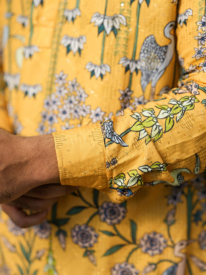 Yellow Floral Kurta