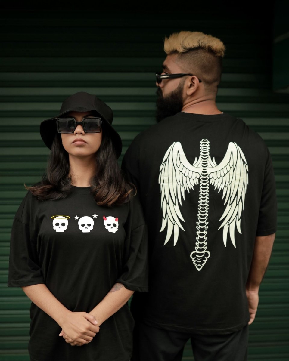 Angel Wings Oversized T-shirt - Men Oversized T-shirt | Mydesignation