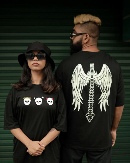 Angel Wings Oversized T-shirt - Men Oversized T-shirt | Mydesignation