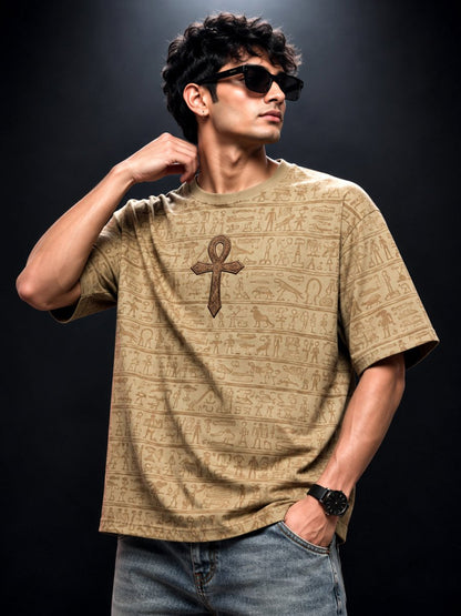 Anubis Embroidered - Oversized T-shirt | MyDesignation