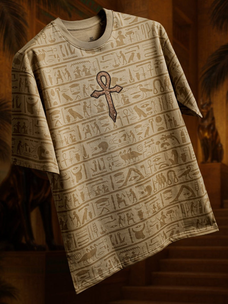Anubis Embroidered - Women Oversized T-shirt | Mydesignation