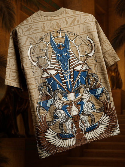 Anubis Embroidered - Women Oversized T-shirt | Mydesignation