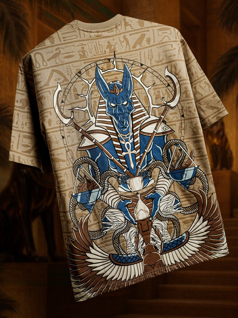 Anubis Embroidered - Women Oversized T-shirt | Mydesignation