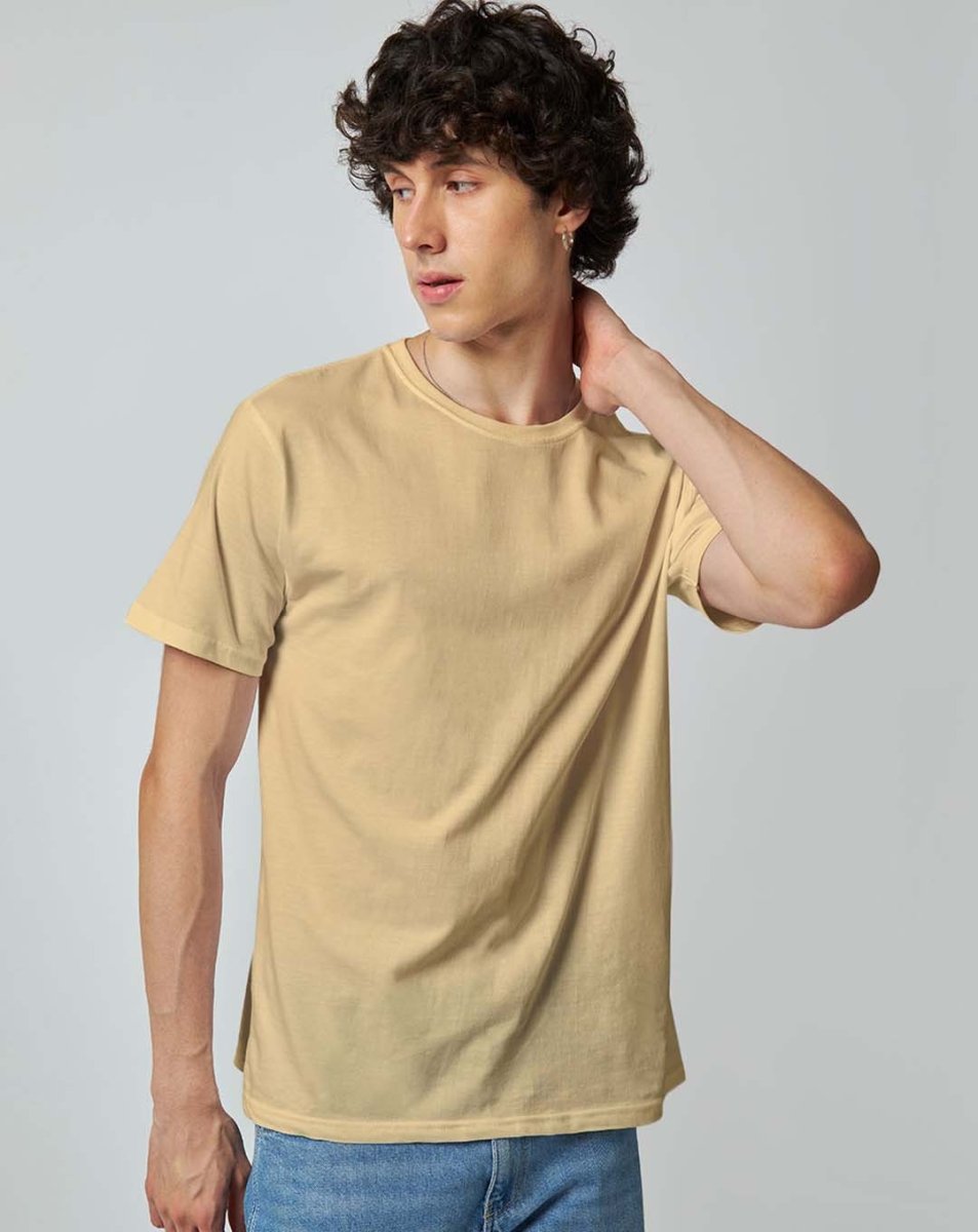 Baby Beige Plain T-Shirt - Unisex Comfort Fit - Plain T-shirt | Mydesignation