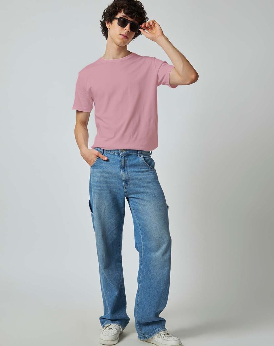 Baby Pink Plain Tshirt - Unisex Comfort Fit - Plain T-shirt | Mydesignation