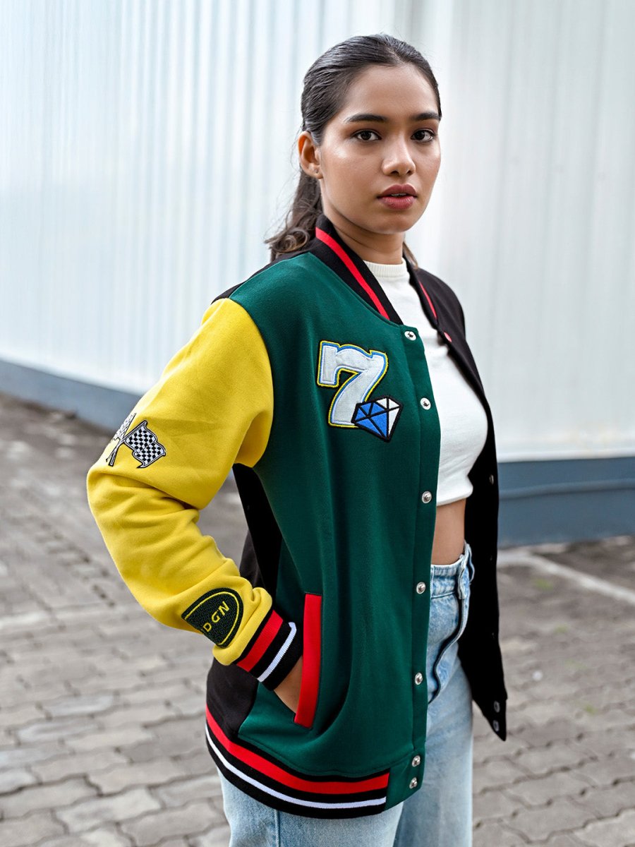 Badass Embroidered Varsity Jacket - Jacket | Mydesignation