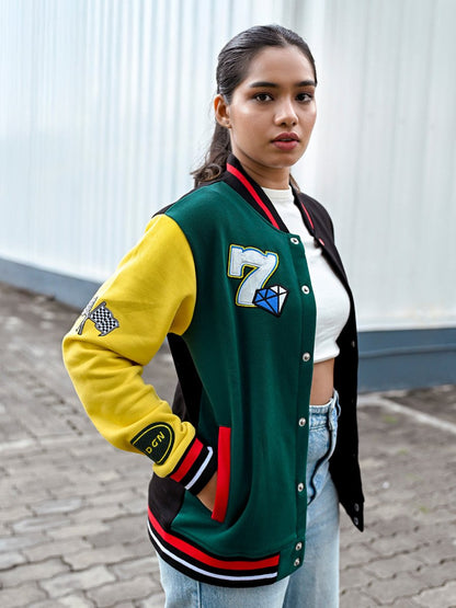 Badass Embroidered Varsity Jacket - Jacket | Mydesignation