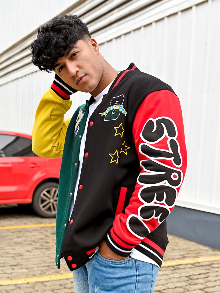 Badass Embroidered Varsity Jacket - Jacket | Mydesignation