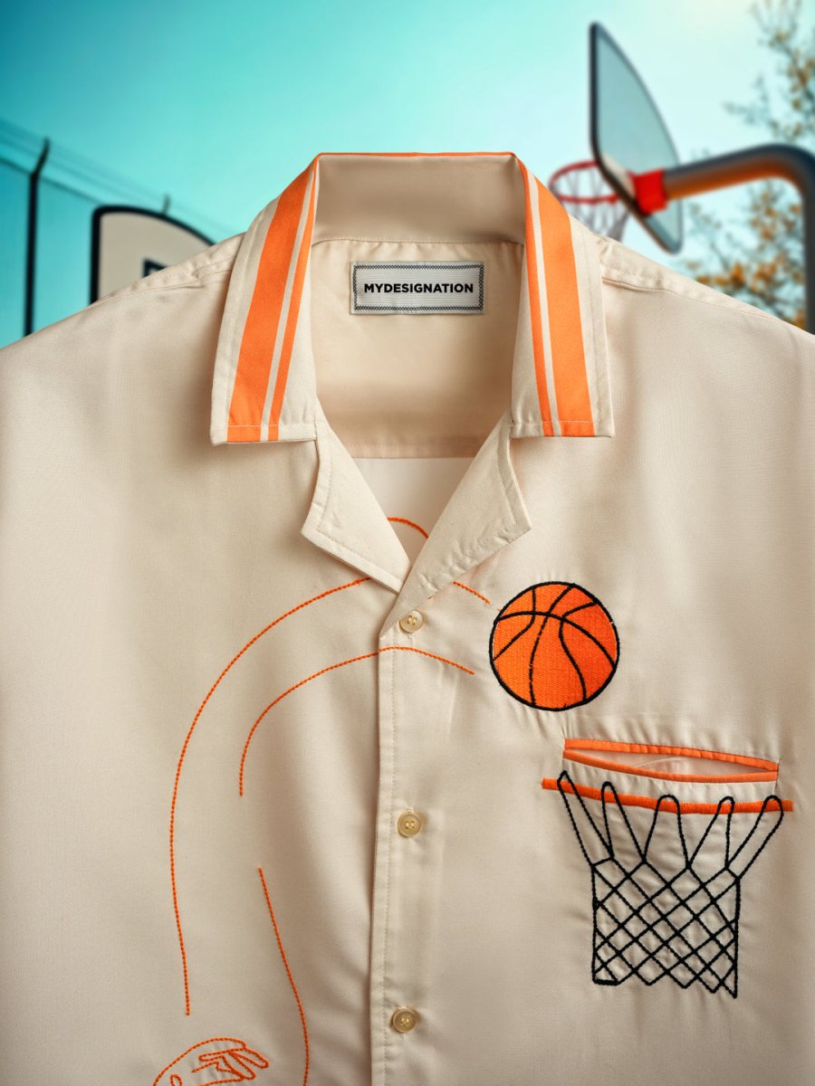 Basketball Embroidered Shirt - Sports Edition | Mydesignation