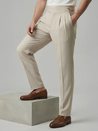 Beige Gurkha Pants - Pants | Mydesignation